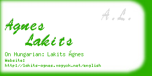 agnes lakits business card