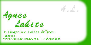 agnes lakits business card